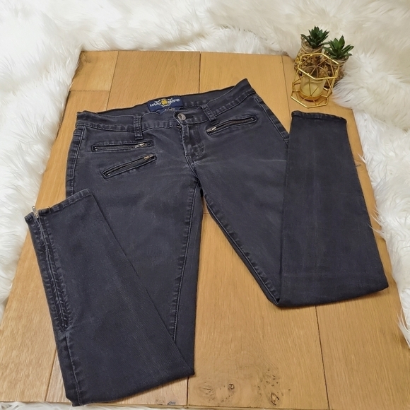 Lucky Brand Gray Distressed Moto Jeans #897